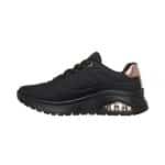 SKECHERS Durabuck with Metallic Heel Lace Up Fashion Sneaker - Image 2