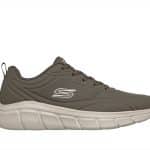 SKECHERS Debossed Lace Up Pu Sneaker