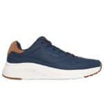 SKECHERS Durabuck with Suede Mustache Lace Up Fashion Sneaker