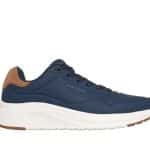 SKECHERS Durabuck with Suede Mustache Lace Up Fashion Sneaker