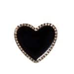 CROCS JIBBITZ Black Heart with Gold Outline