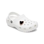 CROCS JIBBITZ Black Heart with Gold Outline - Image 3