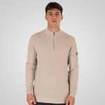 REBASE KNITTED HALF-ZIP SWEATER WITH COLLAR