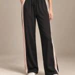 EMMA  ASHLEY  WIDE LEG JOGGER PANTSWITH STRIPES