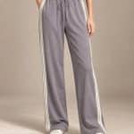 EMMA  ASHLEY  WIDE LEG JOGGER PANTSWITH STRIPES