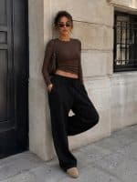 EMMA  ASHLEY  WIDE LEG JOGGER PANTS