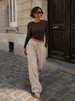 EMMA  ASHLEY  WIDE LEG JOGGER PANTS